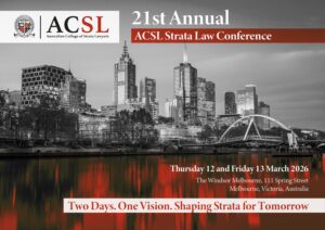 ACSL Strata Law Conference 2026